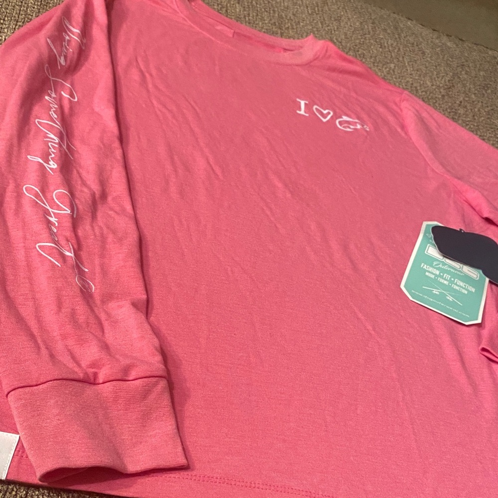 Pink Graphic Long Sleeve Top